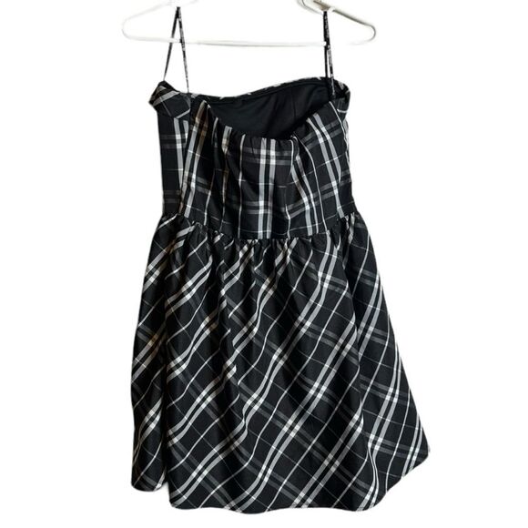 Sequin Hearts Black Plaid Dress size 9 - Picture 2 of 6
